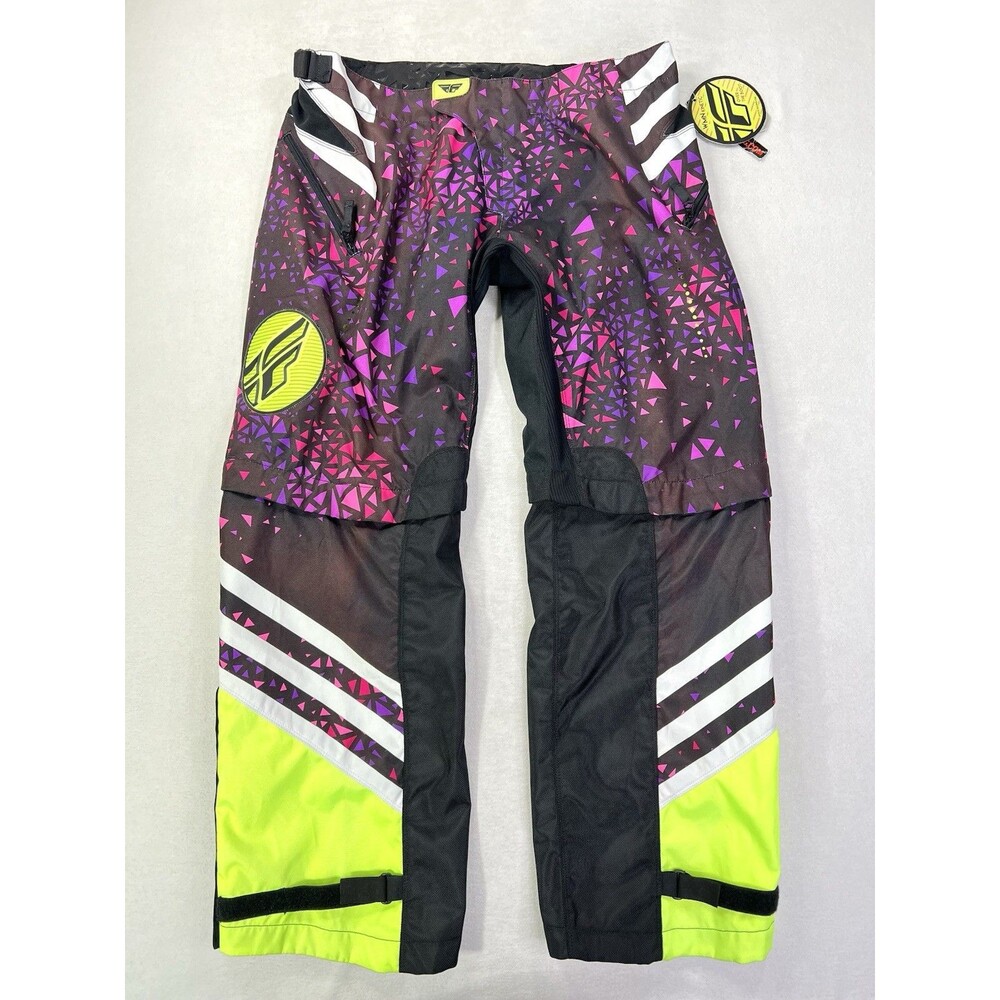 Fly Racing Kinetic Motocross Pants Womens 15/16 Black MX ATV Over The Boot New